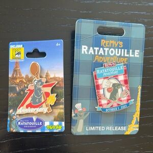 Disney Pixar Ratatouille Remy 2-pin Bundle (R-6) - USED With backer cards
